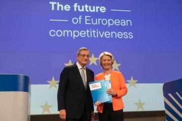 Mario Draghi and European Commission President Ursula von der Leyen